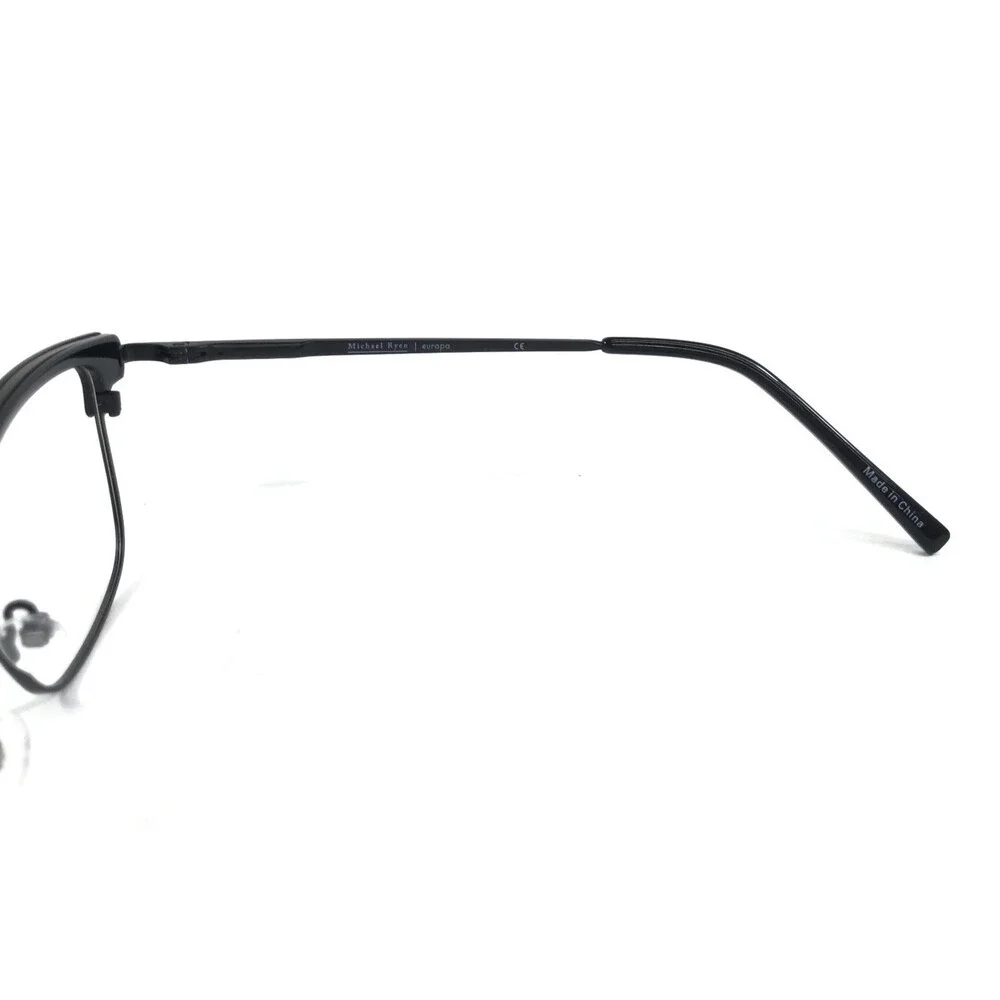 Michael Ryen Eyeglasses Frames MR-350 C1 Shiny Black Square Full Rim 50-19-140